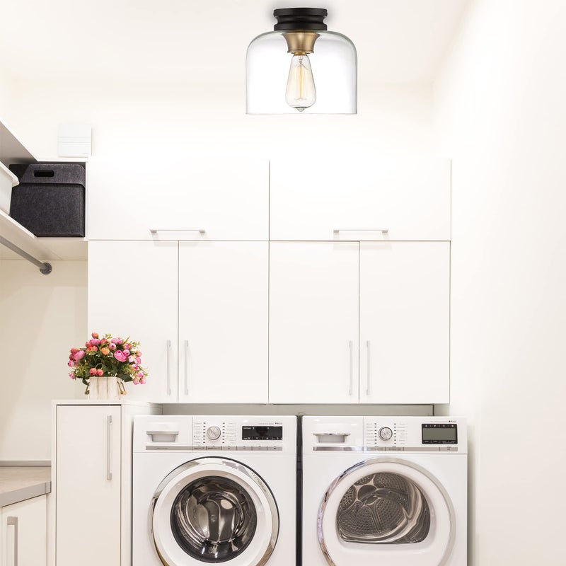 Designers Fountain 1261-VB Ezra 1-Light Flush Mount Ceiling Light, Vintage Bronze, 9in W - Image 2